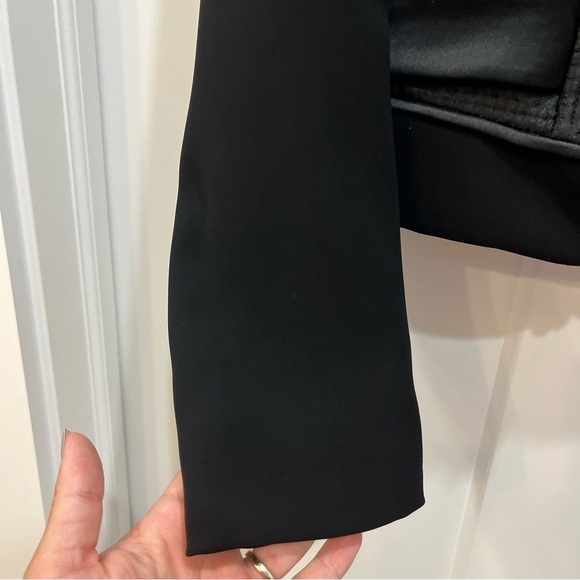 Altuzarra Women Black Evening Jacket Hook And Eye Closure Long Sleeve Size 40 M - Picture 6 of 12